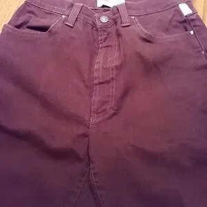 Versace Jeans In Burgundy.BD-8788889WNP. Versace Versus Rosso Five Pocket Jeans Burgundy | ONU main image 4